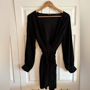 NWOT - Topshop Black Wrap Dress - Size 10